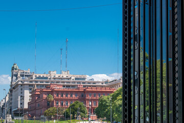 View of Pink house from CCK in Buenos Aires downtown