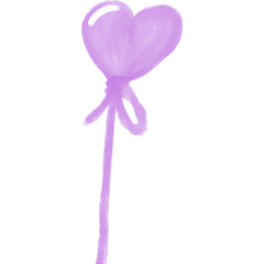 Colorful pastel Love Balloon Watercolor icon Valentine party icon shape ellement