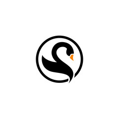 Obraz premium swan vector illustration for an icon,symbol or logo. swan template logo. goose icon 