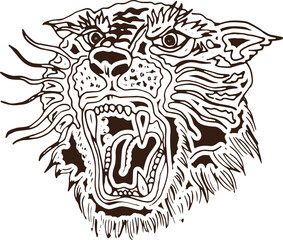 tiger illustration for print