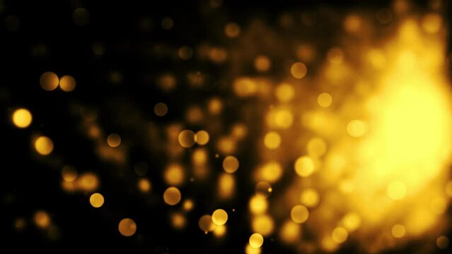 Golden Summer concept the motion of bokeh sunlight natural shadow overlay loop background, logo titles in award, music, wedding, anniversary, party and presentation backdrops, corporate.