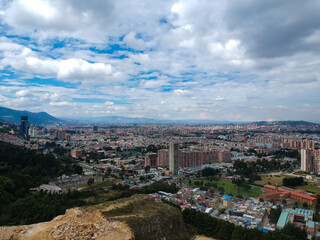 arial shot Bogotá, colombia