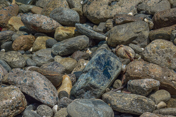 Fondo de piedras playeras