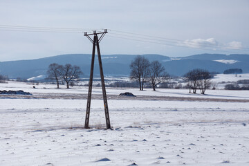 Zimowy krajobraz w Sudetach