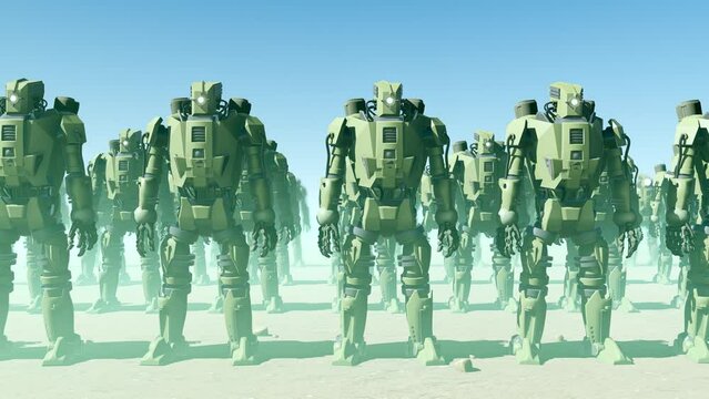 Army of military robots