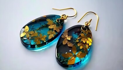 beautiful, special epoxy resin earrings