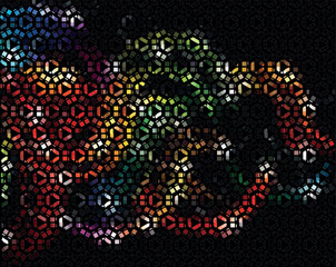 vector abstract multicolored geometric background