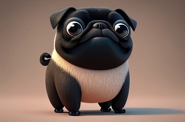 Pug Darling Animal Generative AI