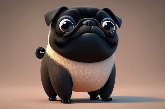Pug Darling Animal Generative AI