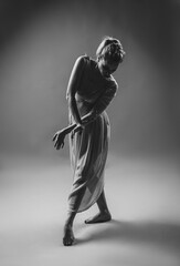 beautiful dancer with flowing hair dancing dance ballet contemporary style