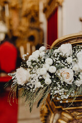 Bouquet de fleurs décorant la cérémonie de mariage