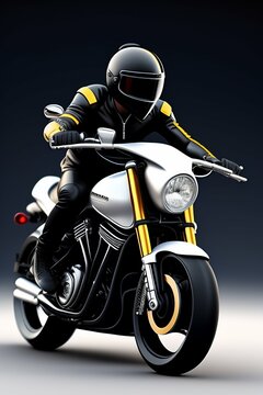 motard sur cicuit et vistesse