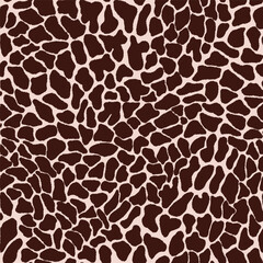 Giraffe vector seamless pattern, detailed with textured furry edges