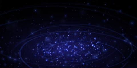 Obraz premium Abstract line of light. Magic glow, particles of light, bokeh, sparks. Luminous line.