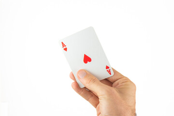 Gambling with Playing Cards in Hand 