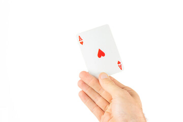 Gambling with Playing Cards in Hand 