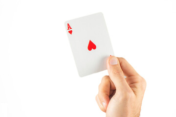 Gambling with Playing Cards in Hand 