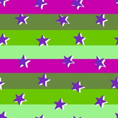 Cartoon geometric seamless stars and stripes pattern for wrapping paper and kids clothes print and fabrics