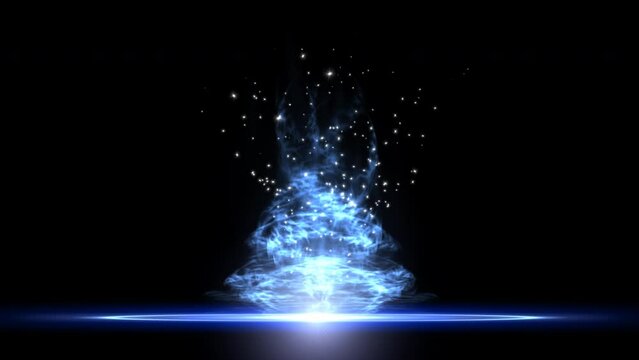 Fire Teleport Effect 4K.
This stock motion graphics video is a teleportation effect that presents glimmering fire growing into a standing human form while enveloped in a smoky frame that shoots elect
