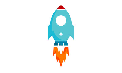 space rocket vector logo