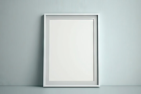 Un cadre photo simple maquette minimaliste sur un mur vide. Idéal pour les affiches, les papiers peints.