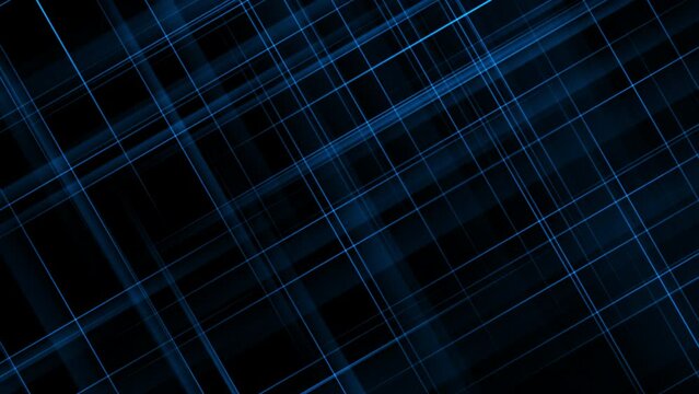 Blue Lines. This stock motion graphics shows a grid made up of pulsating blue lines.