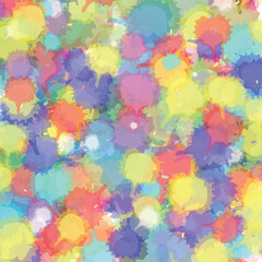 Fototapeta na wymiar Paint splatter, multicolored streaks vector art drawing