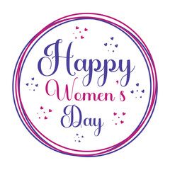 Happy Women's Day Decorative Typography Design 