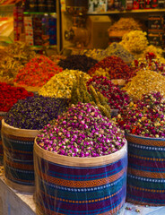 dried spices at market