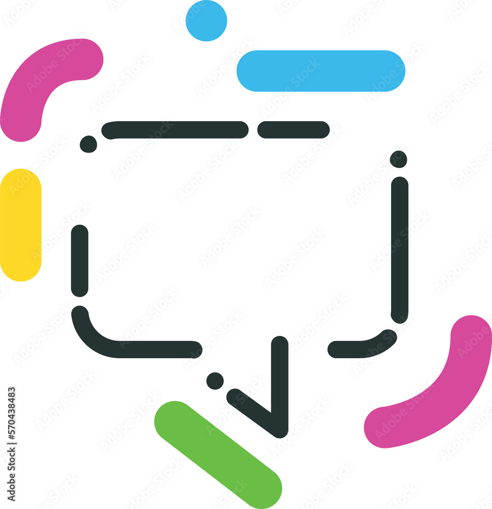 Poster modern style business icon isolated symbol speech bubble - png image with transparent background
