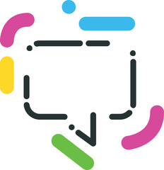 modern style business icon isolated symbol speech bubble - PNG image with transparent background