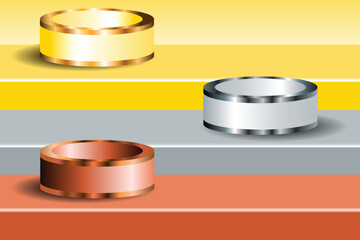 gold, silver and bronze podium vector , suitable for presentation background and product advertisement