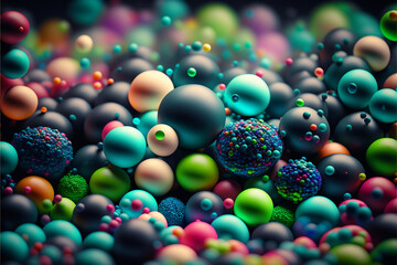 Fototapeta na wymiar Background of colorful balls AI