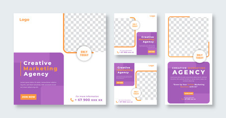 Business Marketing Agency Social Media Post for Online Marketing Promotion Banner, Story and Web Internet Ads Flyer