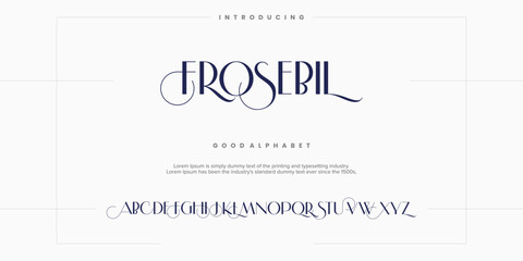 Abstract Fashion font alphabet. Minimal modern urban fonts for logo, brand etc. Typography typeface uppercase lowercase and number. vector illustration