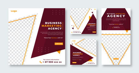 Business Marketing Agency Promotion Social Media Post for Online Marketing Promotion Banner, Story and Web Internet Ads Flyer