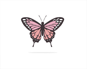 Fototapeta na wymiar butterfly hand drawn design 