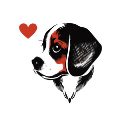 Valentine Puppy with heart