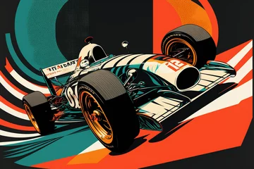 Gordijnen Formula 1, Car, Generative AI © Melih