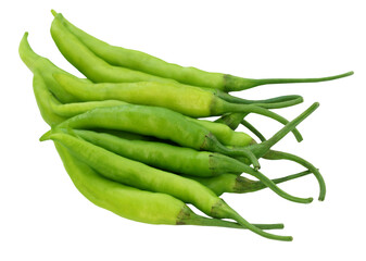 Group of fresh green chilies