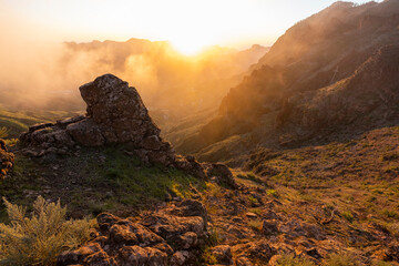 Mirador Degollada de las Palomas - Sunset in the majestic mountains.