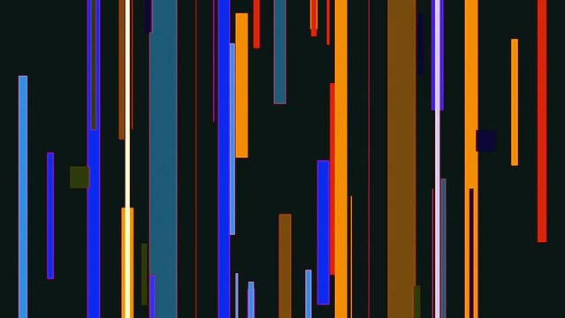Neon lines abstract futuristic digital composition with slow moving objects. 