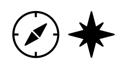 Compass icon vector illustration. arrow compass icon sign and symbol