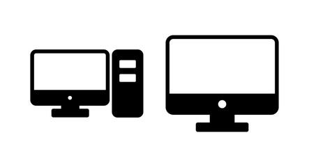 Computer icon vector illustration. computer monitor sign and symbol