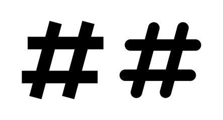 Hashtag icon vector illustration. hashtag sign and symbol