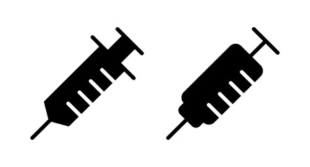 Syringe icon vector illustration. injection sign and symbol. vaccine icon