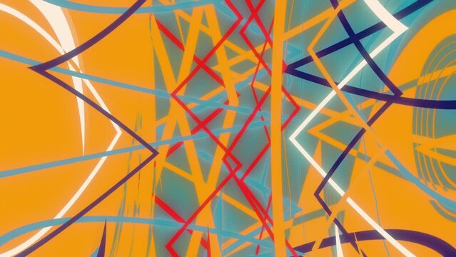 Dynamic lines and shapes forming a beautiful geometric pattern. 
