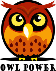 Owl Vector Illustration Cartoon Style | Owl Power