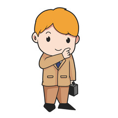 teacher character cartoon illustration, clerk. over a white background