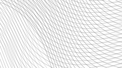Abstract black pattern of lines on white background.